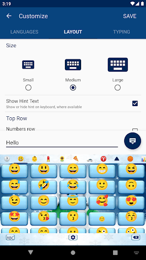 Winter Snowman Keyboard - Image screenshot of android app