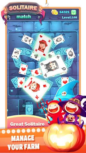 Solitaire TriPeaks Halloween - Gameplay image of android game