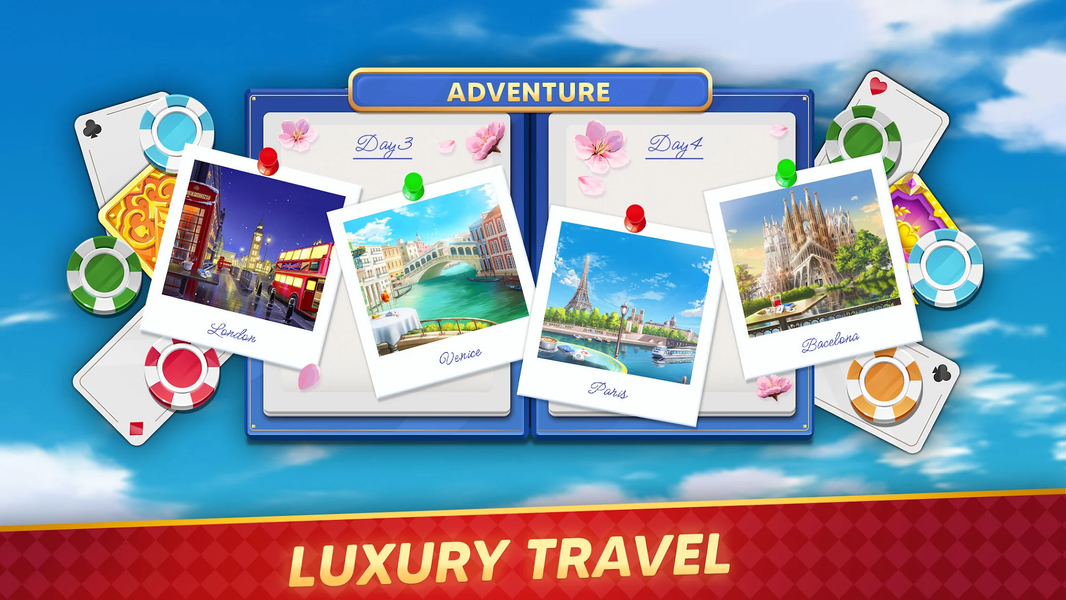 Solitaire Monument: Happy Trip - عکس بازی موبایلی اندروید
