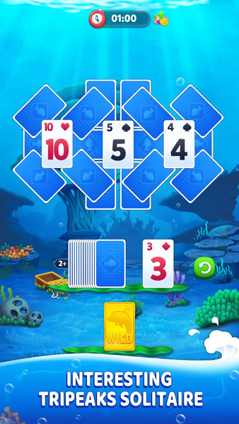 Solitaire Tripeaks Ocean - Gameplay image of android game