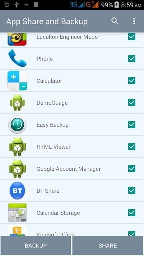 App Share and Backup - عکس برنامه موبایلی اندروید