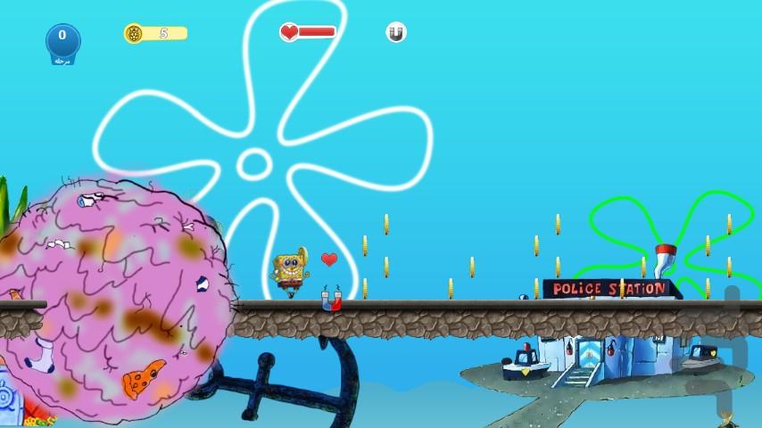 SpongBob and Gift of Gum - Gameplay image of android game
