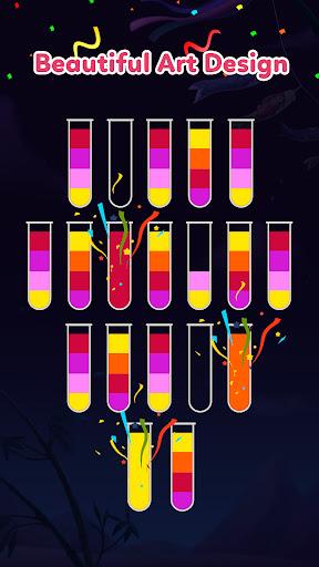 Sort Water Puzzle - Color Game – پازل آبرنگ - Gameplay image of android game