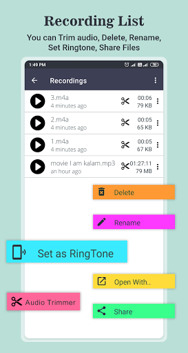 Call recorder & sound recorder - عکس برنامه موبایلی اندروید