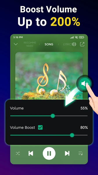 Volume Booster 200% Louder - عکس برنامه موبایلی اندروید