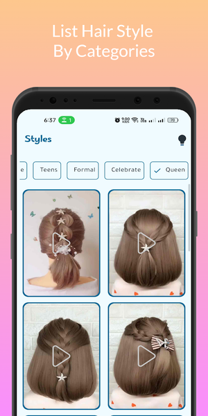 Girls' Hairstyles Step by Step - عکس برنامه موبایلی اندروید
