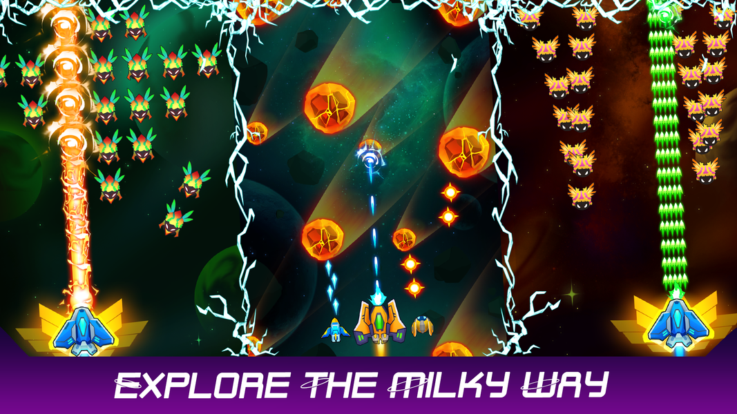 Insect Invaders: Space Shooter - Gameplay image of android game