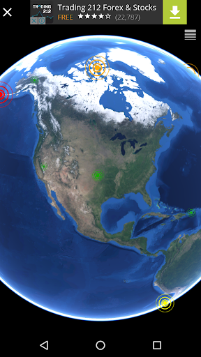 3D Earthquakes Map & Volcanoes - Image screenshot of android app