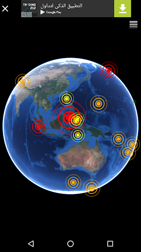 3D Earthquakes Map & Volcanoes - Image screenshot of android app