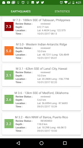 3D Earthquakes Map & Volcanoes - Image screenshot of android app