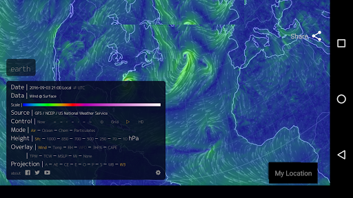 Wind Map Hurricane Tracker, 3D - Image screenshot of android app