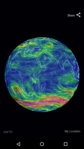 Wind Map Hurricane Tracker, 3D - Image screenshot of android app
