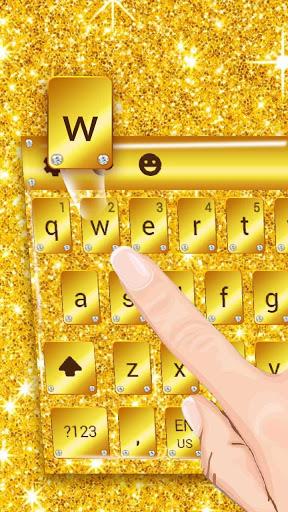 Gold Glitter Keyboard Theme - عکس برنامه موبایلی اندروید