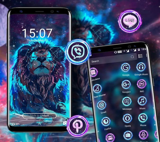 Abstract Lion Launcher Theme - عکس برنامه موبایلی اندروید