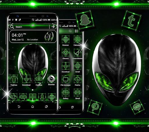 Alien Green Launcher Theme - عکس برنامه موبایلی اندروید