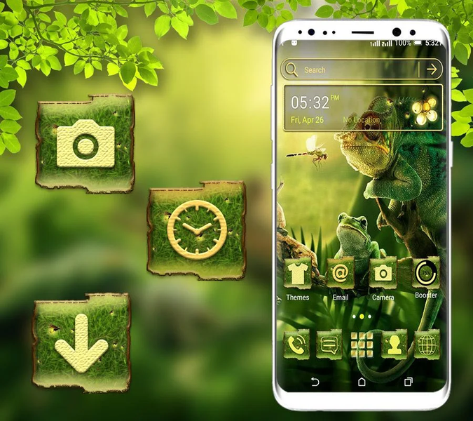 Chameleon Frog Launcher Theme - عکس برنامه موبایلی اندروید