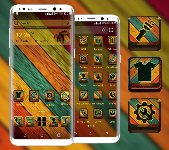 Colorful Stripes Theme - Image screenshot of android app