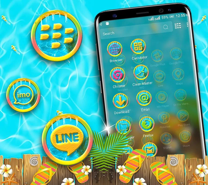 Cool Summer Launcher Theme - عکس برنامه موبایلی اندروید