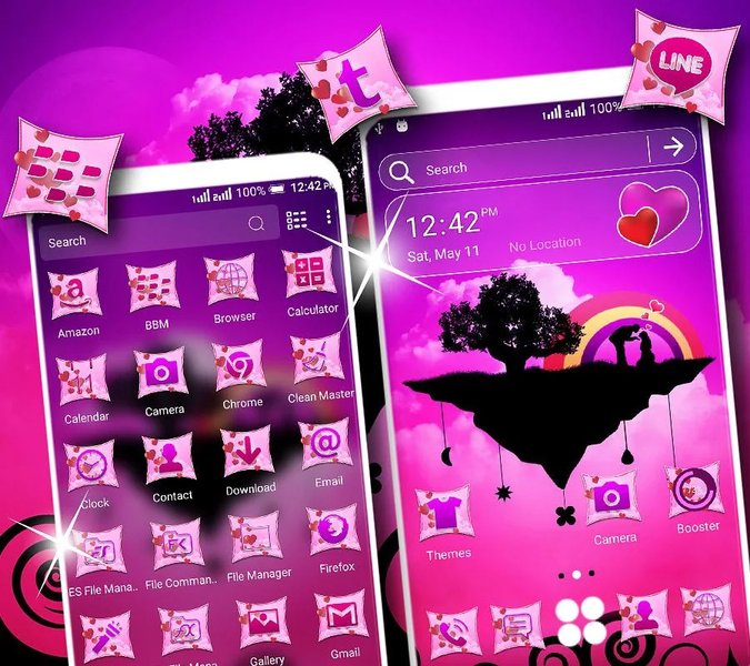 Couple On Sky Launcher Theme - عکس برنامه موبایلی اندروید