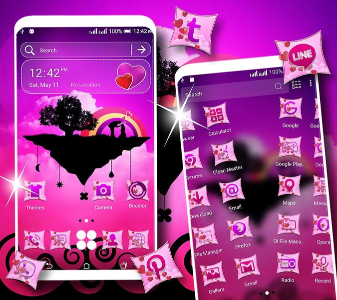 Couple On Sky Launcher Theme - عکس برنامه موبایلی اندروید