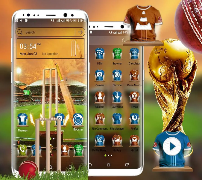 Cricket Launcher Theme - عکس برنامه موبایلی اندروید