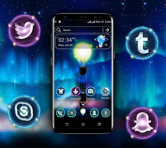 Light Bulb Launcher Theme - عکس برنامه موبایلی اندروید
