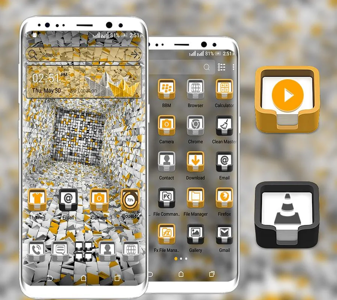 Creative 3D Box Launcher Theme - عکس برنامه موبایلی اندروید