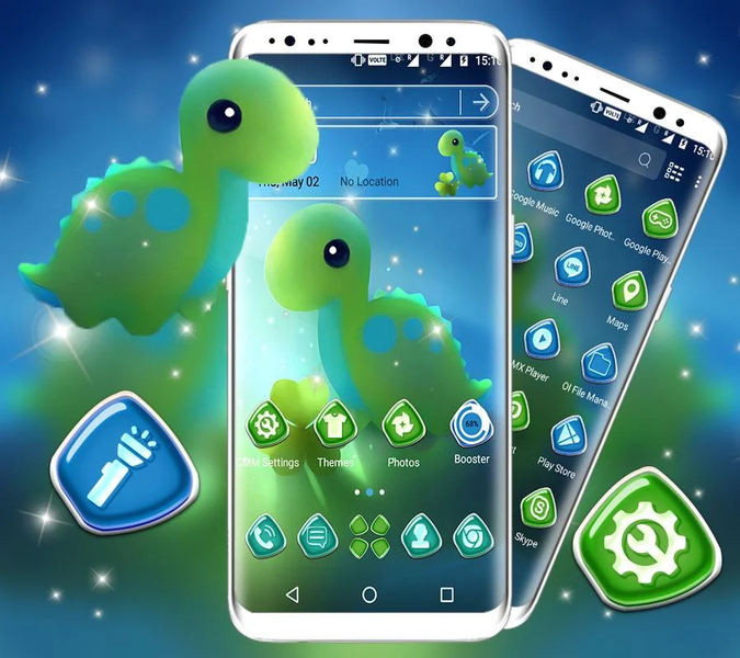 Cute Dinosaur Launcher Theme - عکس برنامه موبایلی اندروید