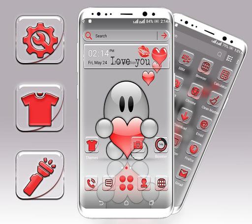 Cute Love You Launcher Theme - Image screenshot of android app