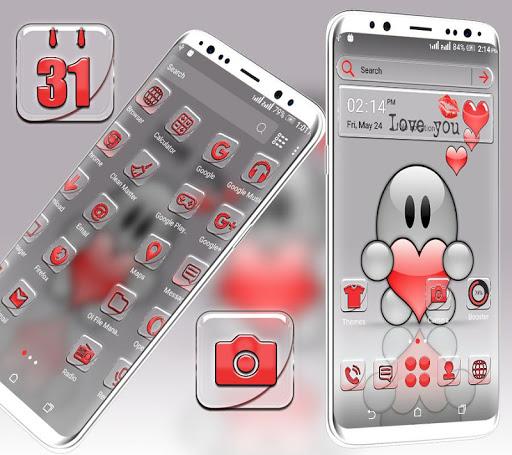 Cute Love You Launcher Theme - Image screenshot of android app