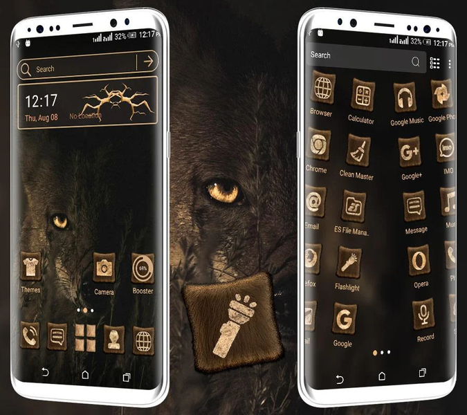 Dark Wolf Eye Launcher Theme - عکس برنامه موبایلی اندروید