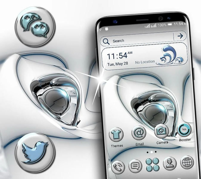 Glossy Launcher Theme - عکس برنامه موبایلی اندروید
