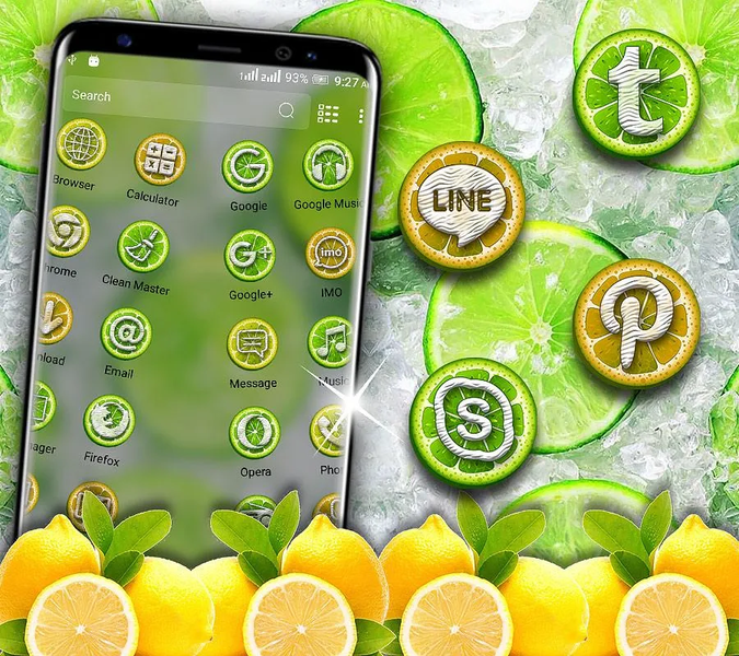 Lemon Launcher Theme - عکس برنامه موبایلی اندروید