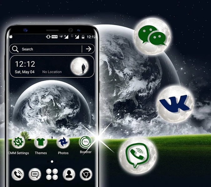 Moon Night Launcher Theme - عکس برنامه موبایلی اندروید
