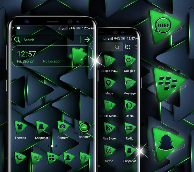 Neon Triangle Launcher Theme - عکس برنامه موبایلی اندروید