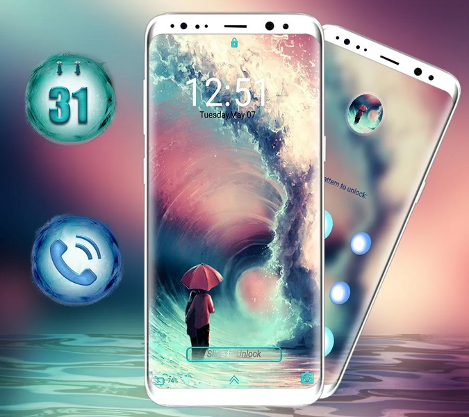 Sea Wave Launcher Theme - عکس برنامه موبایلی اندروید