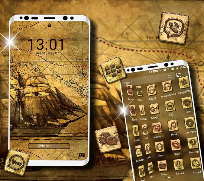 Treasure Hunt Launcher Theme - عکس برنامه موبایلی اندروید