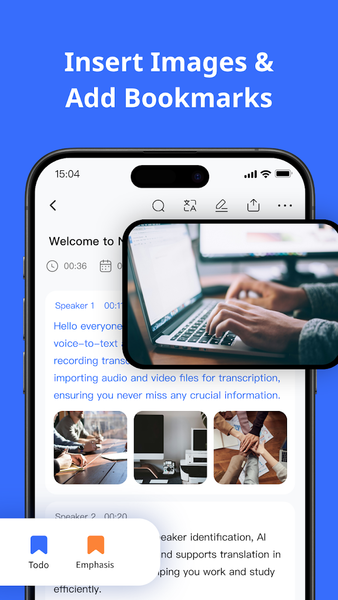 Noker Transcribe Voice to Text - عکس برنامه موبایلی اندروید