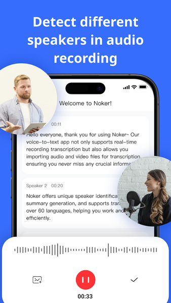 Noker Transcribe Voice to Text - عکس برنامه موبایلی اندروید