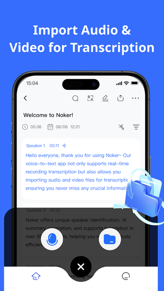 Noker Transcribe Voice to Text - عکس برنامه موبایلی اندروید