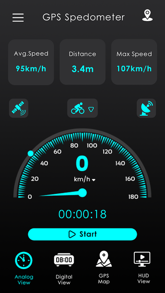 GPS Speedometer & HUD Odometer - Image screenshot of android app