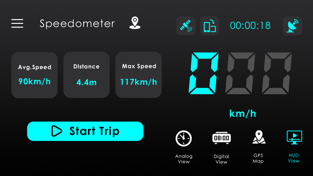 GPS Speedometer, Speed Tracker - عکس برنامه موبایلی اندروید