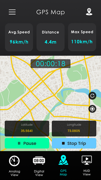 GPS Speedometer, Speed Tracker - عکس برنامه موبایلی اندروید