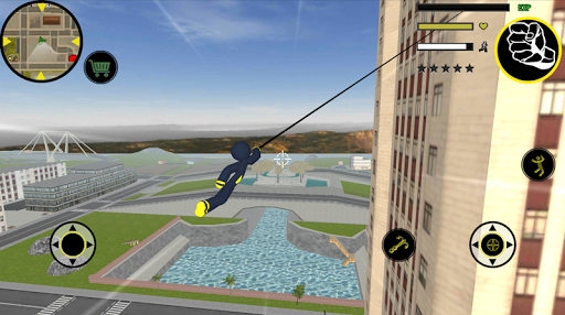 Spider Stickman Rope Hero black Venom : Gangstar - Image screenshot of android app