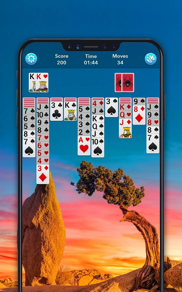 Spider Solitaire - Gameplay image of android game