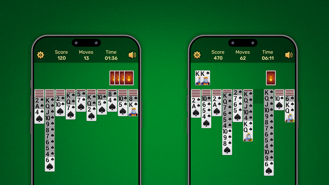 Spider Solitaire - Gameplay image of android game