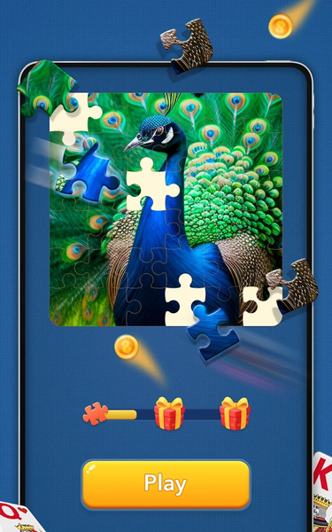 Spider Solitaire, Large Cards - Gameplay image of android game