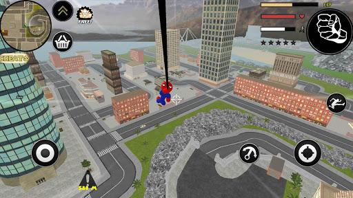 Stickman Spider Rope Hero Gangstar City - Gameplay image of android game