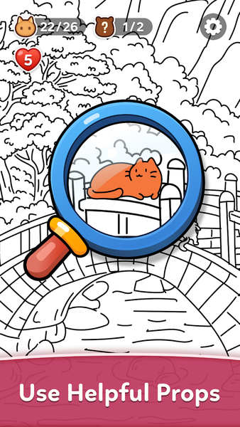 Find Hidden Cats- Spot it! - عکس بازی موبایلی اندروید