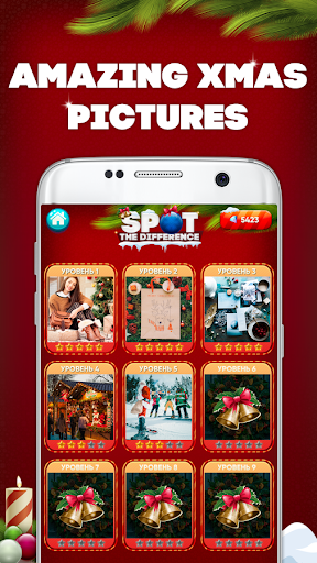 Spot the Difference: Christmas. Xmas Puzzle Game. - عکس بازی موبایلی اندروید
